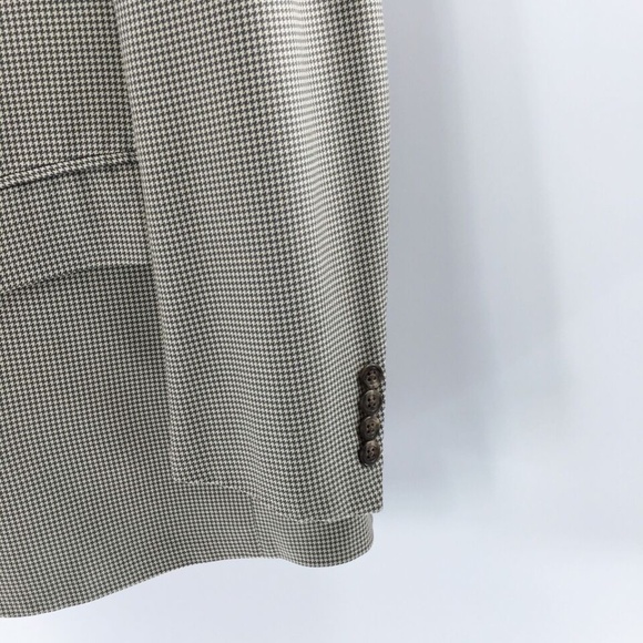 Polo Ralph Lauren Mens Blazer Tan Silk 3 Button Check Made in Italy Sz 44 Long - Picture 6 of 16